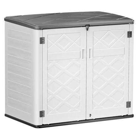 Lofka Outdoor Storage Shed with Double Lockable Doors and Base Frame
