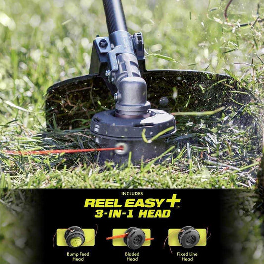 RYOBI 40V HP Brushless Cordless Carbon Fiber Shaft Attachment String Trimmer 4.0 Ah Battery Charger