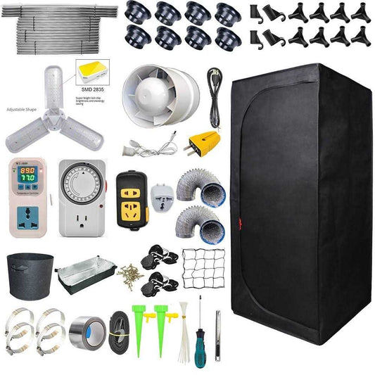 iMeshbean LED Full Spectrum Grow Tent w/48x24x80 Grow Tent and Ventilation Inline Fan