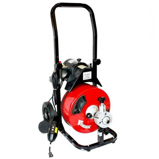 Commercial SEWER SNAKE drain cleaner auger 50 ft long 1/2∩∩ w/4 different heads