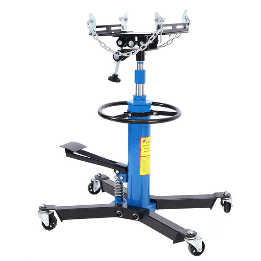 2 Stage 1100Lbs Hydraulic Transmission Jack w/ 360°Swivel Wheels Lift Hoist
