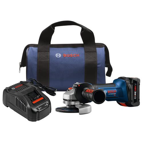 Bosch GWS18V-45B14 CORE18V 6.3 Ah Cordless Lithium-Ion 4-1-2 in. Angle Grinder Kit