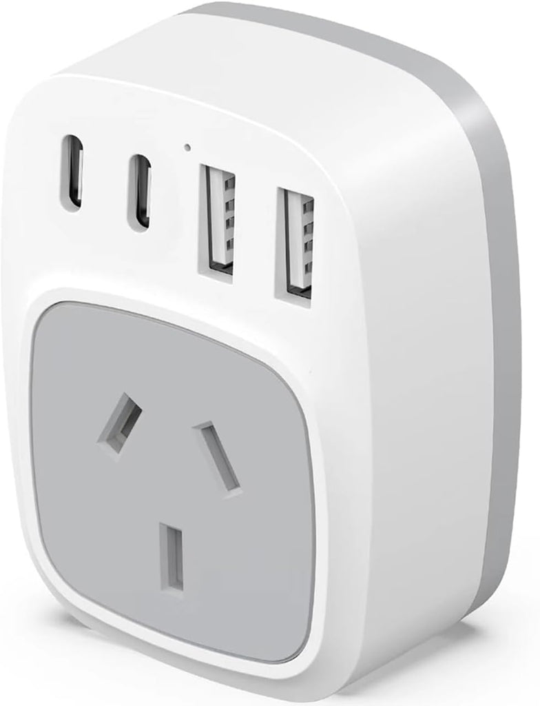 Japan Travel Adapter, AU to Japan Plug Adapter Type A Travel Power Plug for Japan,Philippines,Canada,Mexico,China,Jamaica,Peru and More-White