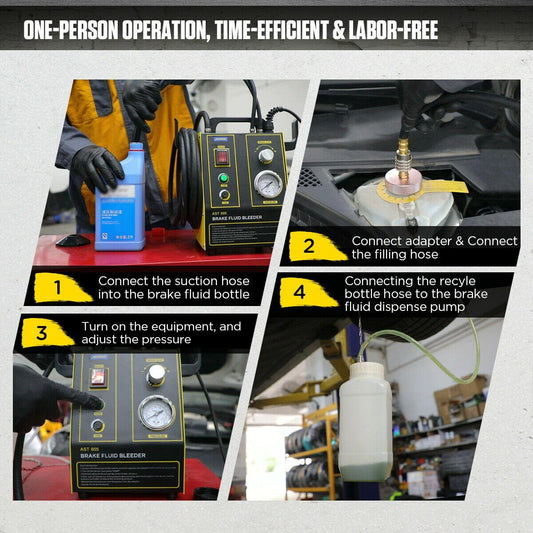 AST-605 Truck Brake Fluid Bleeder Brake Exchange Machine Oil Machine 4 Pump 110V
