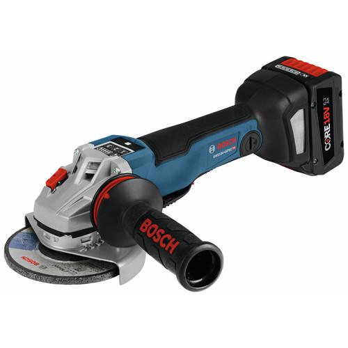 Bosch GWS18V-45PSCB14 18V EC Brushless Connected 4-1-2 In. Angle Grinder Kit with No Lock-On Paddle Switch and CORE18V Battery