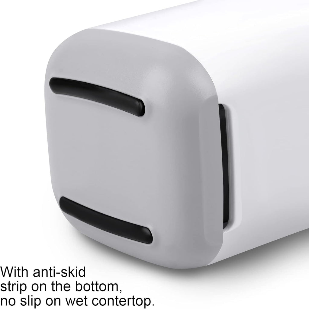 Richenda Toothbrush Holder with Anti-Slip,Detachable for Easy Cleaning Multi-Functional Bathroom Storage,Compact Electric Toothbrush and Toothpaste Caddy for Family, Kids(White)