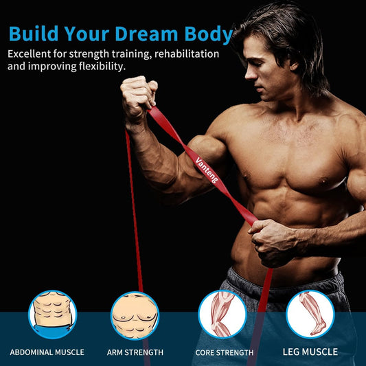 Resistance Bands Set, Pull Up Assistance Bands Set for Men & Women, Exercise Fitness Bands with Bag for Working Out, Body Stretching, Physical Therapy, Muscle Training