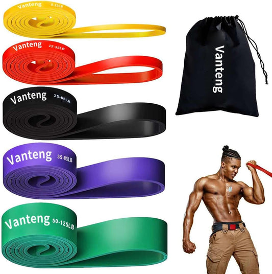 Resistance Bands Set, Pull Up Assistance Bands Set for Men & Women, Exercise Fitness Bands with Bag for Working Out, Body Stretching, Physical Therapy, Muscle Training