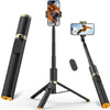 Vimose 62" Phone Tripod Stand & Selfie Stick with Remote, Unified All-in-1 Extendable Cell PhoneTripod for iPhone/Android