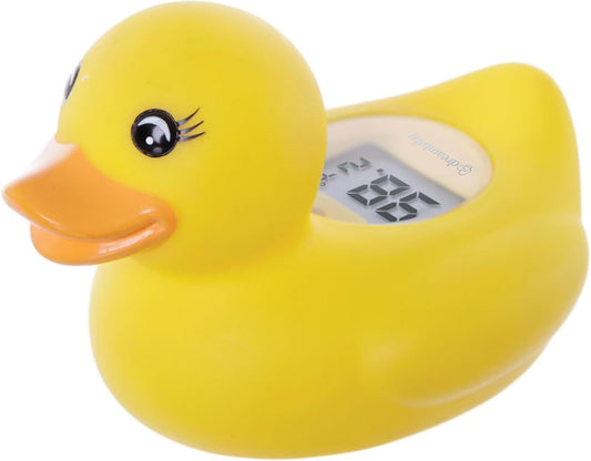 Dreambaby Duck Baby Bath Thermometer - Instant Read Digital Thermometer for Water and Room Temperature - Floating Baby Bath Toy