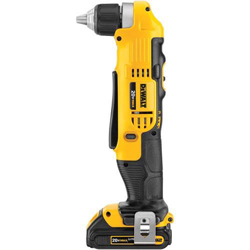Dewalt DCD740C1 20V MAX Lithium-Ion Compact 3-8 in. Cordless Right Angle Drill Kit (1.5 Ah)