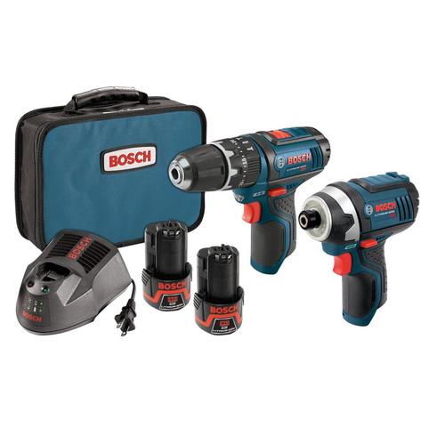 Bosch CLPK241-120 12V Max Lithium-Ion 3-8 in. Hammer Drill & Impact Driver Combo Kit