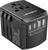 LENCENT Universal Travel Adapter, International Charger with 2 USB Ports and Type-C PD Fast Charging Adaptor for iPhone, Tablet, Gopro. for Over 200 Countries Type A/C/G/I (USA, Japan, UK, EU, AUS)