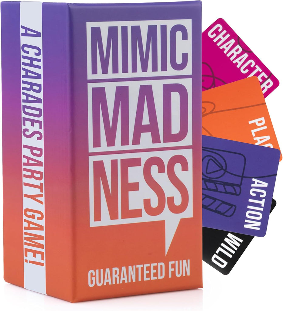 Why Don't We Nights Mimic Madness Game, Charades with 3 Categories: Characters, Place, Action