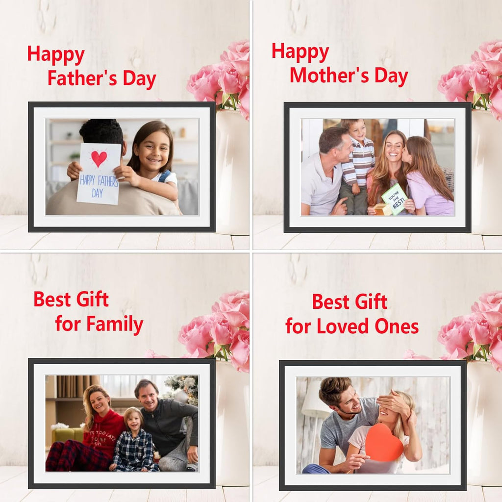 𝟯𝟮𝗚𝗕 Digital Photo Frame, 10.1" WiFi Digital Picture Frame with 1280x800 IPS HD Touchscreen, Auto-Rotate Wall Mountable, Micro SD, Easy Share Photos or Videos via Fr-ee App from Anywhere