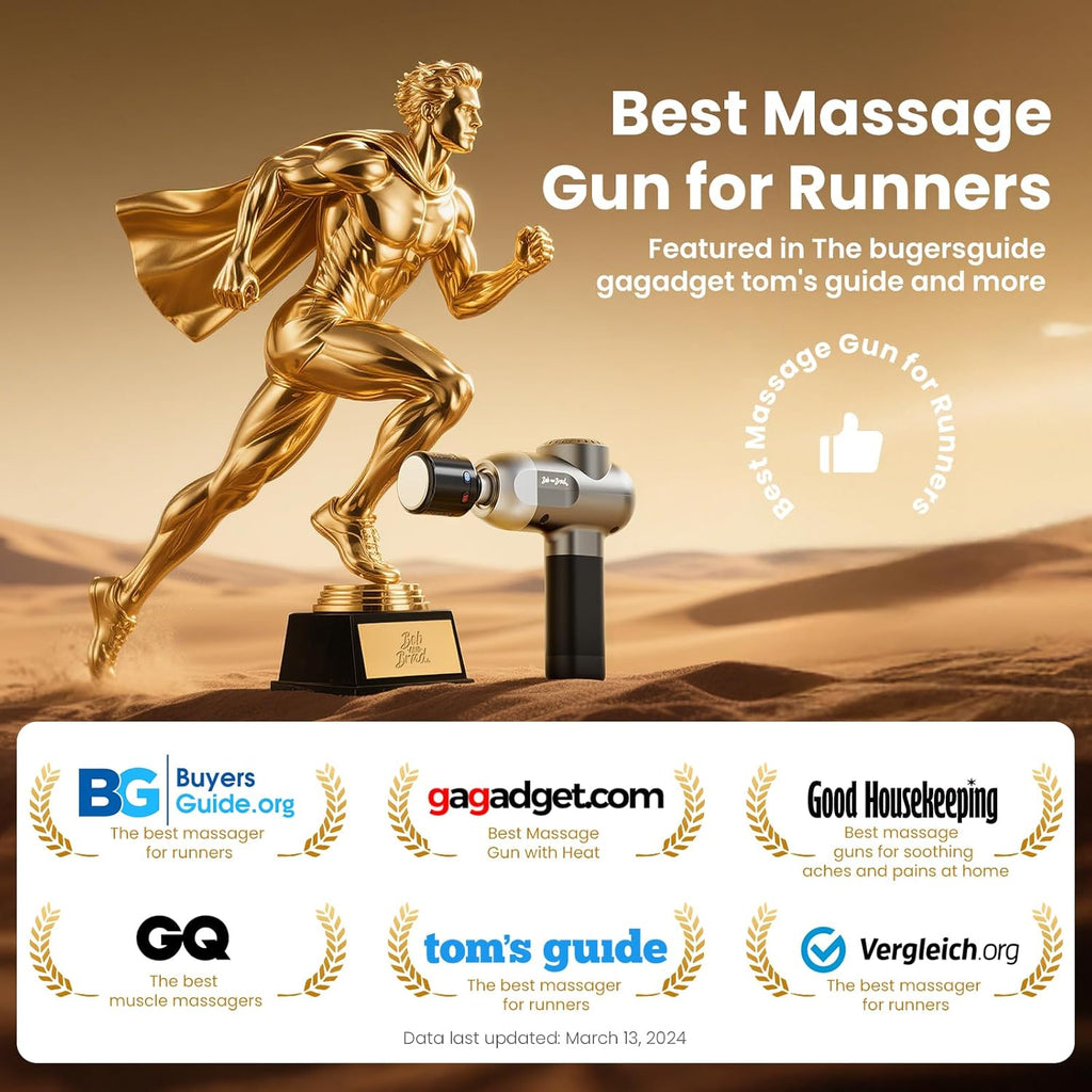 BOB AND BRAD C2 Massage Gun, Deep Tissue Percussion Massager Gun, Handheld Muscle Massager with 5 Speeds and 5 Heads, for Home Gym Office Workout Recovery Pain Soreness Relief, Gifts for Men Women