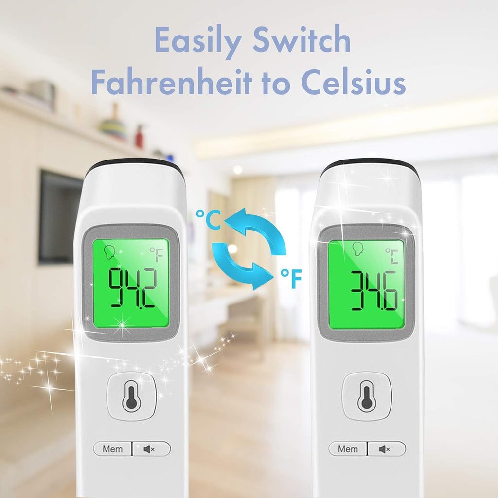 Digital Forehead Thermometer Non-Touch for Children, Baby, Parents Infrared Sensors for Fast Accurate Readings