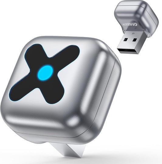 FAHREN 2-in-1 Wireless CarPlay Adapter, Convert Wired to Wireless Mini Car Play & Android Auto Adapter, 5.8GHz Wi-Fi Plug & Play Stable Control No Delay for iPhone 10 Android 11