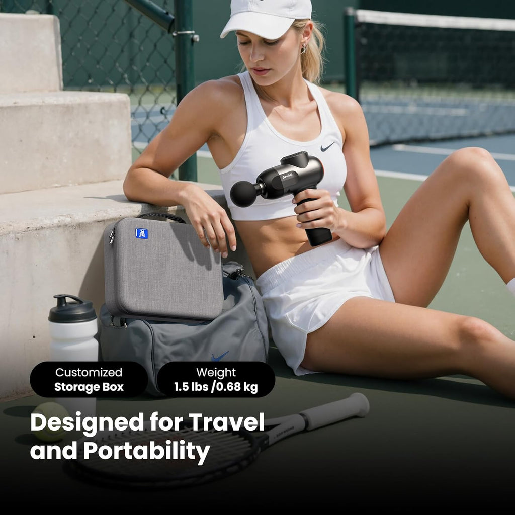 BOB AND BRAD C2 Massage Gun, Deep Tissue Percussion Massager Gun, Handheld Muscle Massager with 5 Speeds and 5 Heads, for Home Gym Office Workout Recovery Pain Soreness Relief, Gifts for Men Women