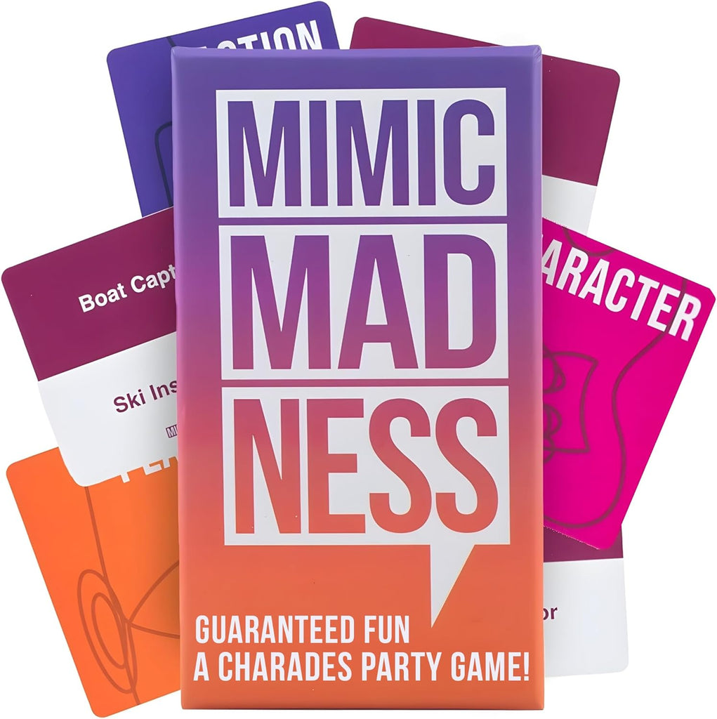 Why Don't We Nights Mimic Madness Game, Charades with 3 Categories: Characters, Place, Action
