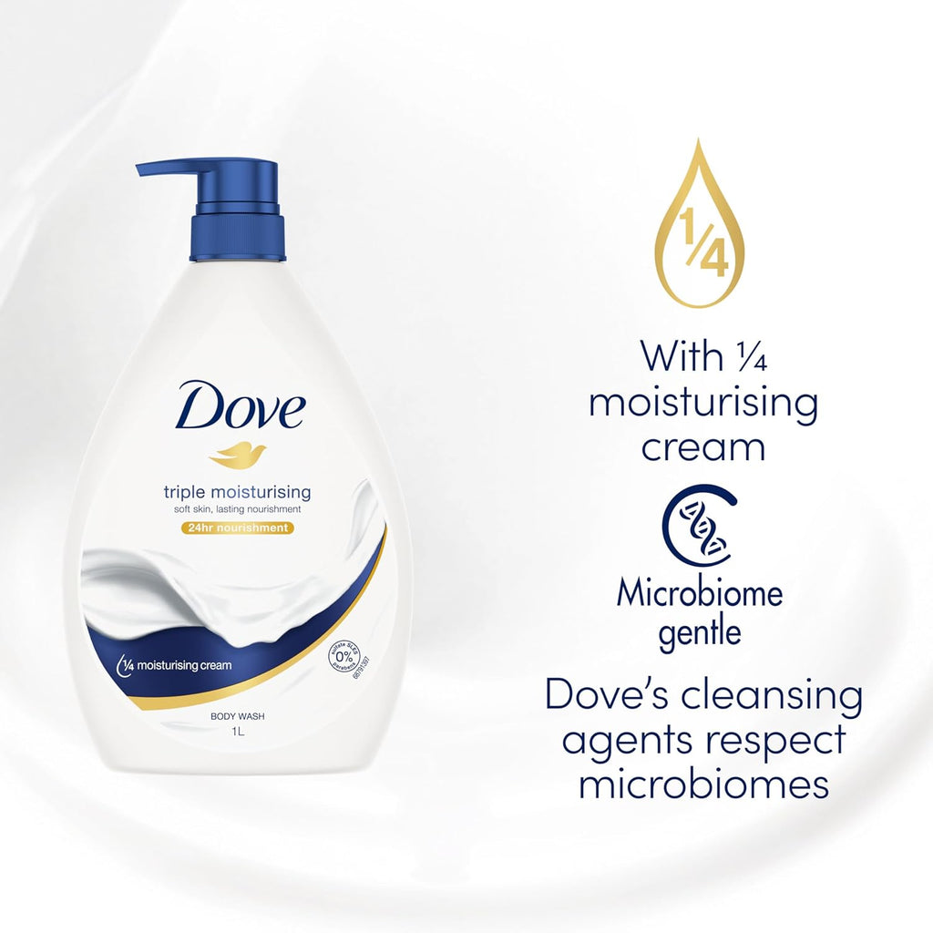 Dove Triple Hydrate Body Wash 1 L