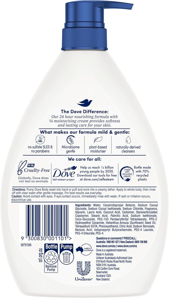 Dove Triple Hydrate Body Wash 1 L