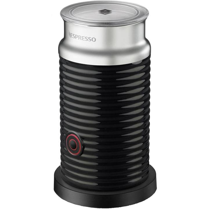 Breville Nespresso Pixie Single-Serve Espresso Machine in Electric Titanium and Aeroccino Milk Frother in Black