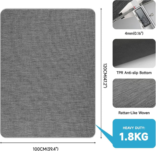 Roccar Office Chair Mat for Hardwood,Carpet Protector Chair Mats,Heavy Duty Desk Chair Mat for Rolling Chair,Anti-Slip Floor Protector Chair Mat for Home Office (100 * 120 cm)