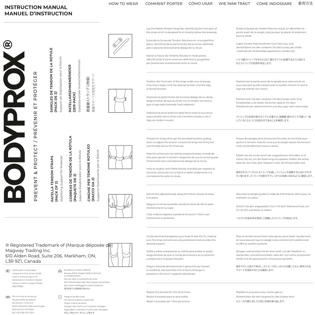 Bodyprox Patella Tendon Knee Strap 2 Pack, Knee Pain Relief Support Brace Hiking, Soccer, Basketball, Running, Jumpers Knee, Tennis, Tendonitis, Volleyball & Squats