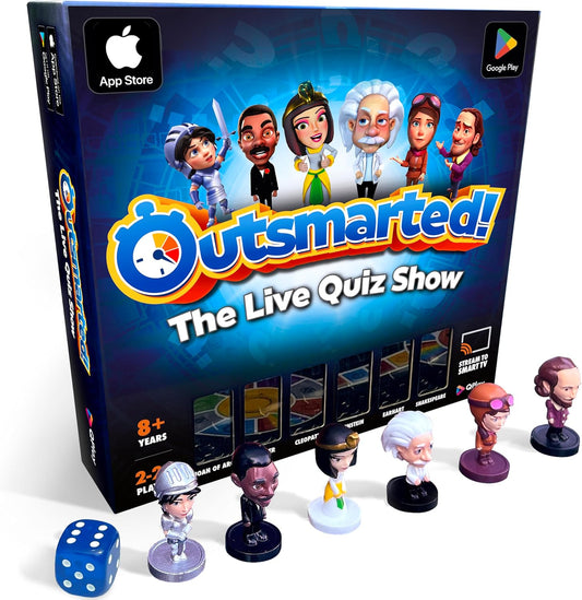 Outsmarted - The App-Connected TV Quiz-Show Board Game | Kids, Teens & Adults | Next-Level Game Night for Family & Friends | 2–24 Players | Age 8+ | 10,000+ Questions | 2025 Edition