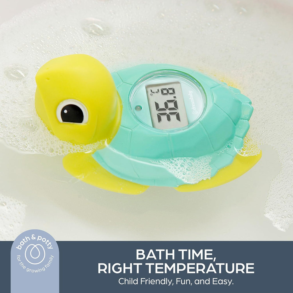 Dreambaby Duck Baby Bath Thermometer - Instant Read Digital Thermometer for Water and Room Temperature - Floating Baby Bath Toy