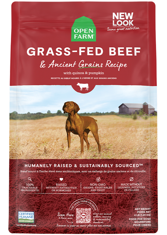 Grass-Fed Beef & Ancient Grains Dog Kibble