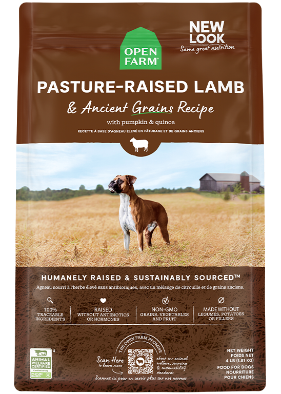 Pasture-Raised Lamb & Ancient Grains Dog Kibble