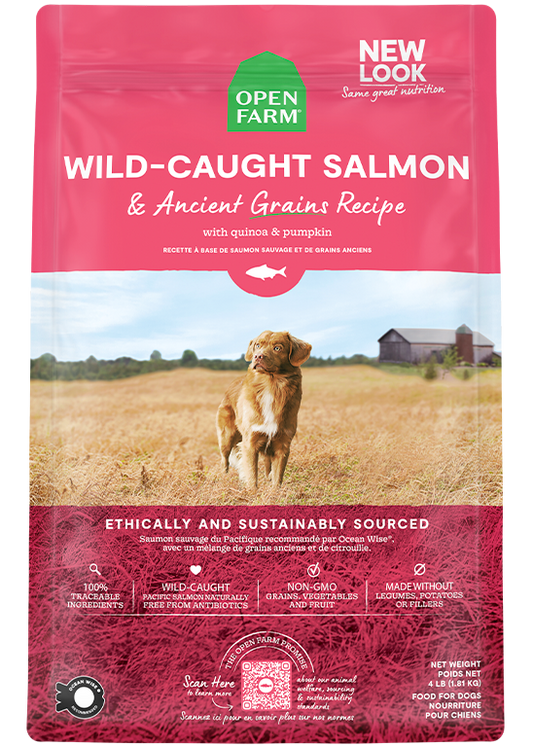 Wild-Caught Salmon & Ancient Grains Dog Kibble