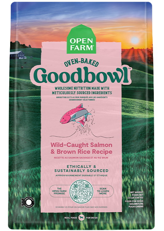 Goodbowl™ Wild-Caught Salmon & Brown Rice Dog Kibble
