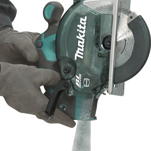 Makita XSC04T 18V LXT Lithium-Ion Brushless Cordless 5-7-8 in. Metal Cutting Saw Kit with Electric Brake and Chip Collector (5 Ah)