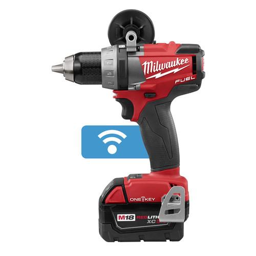 Milwaukee 2705-22 M18 FUEL Lithium-Ion 1-2 in. Cordless Drill Driver Kit with ONE-KEY (5 Ah)